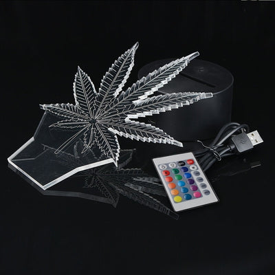 GlowBud - 3D Hemp Leaf Lamp