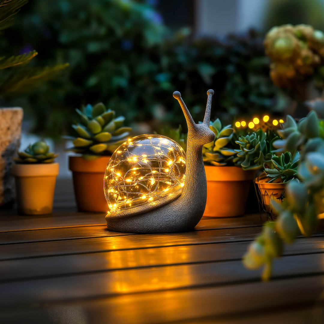 Enchanting Snail Outdoor Lamp - Weather Resistant Garden Lights for Magical Ambiance