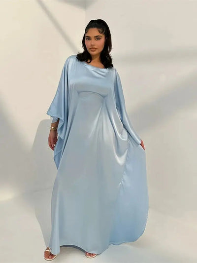 Long Sleeve Maxi Dress with Stylish Cloak Sleeves for Women