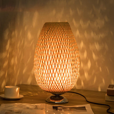 RusticGleam – Antique Bamboo Table Light