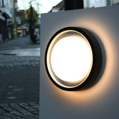 Modern LED Outdoor Wall Lights - Dual-Purpose Sconce & Ceiling Fixture, Black Frame
