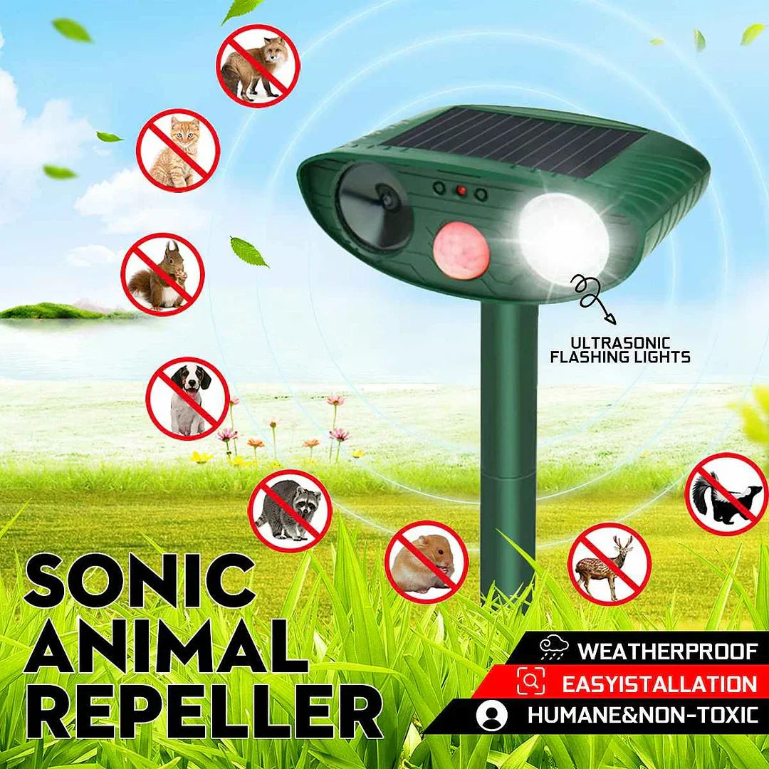 Ultrasonic Deer Repeller - Solar Powered - Get Rid of Deer in 48 Hours