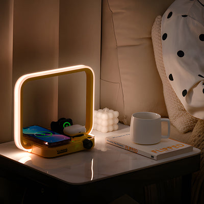 GlowSync - Multifunctional RGB Wireless Charging Desk Lamp