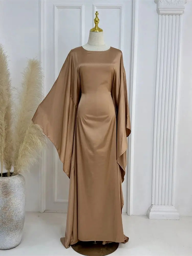 Long Sleeve Maxi Dress with Stylish Cloak Sleeves for Women