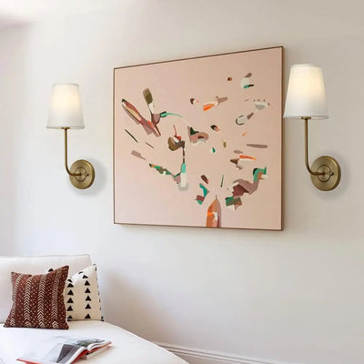 LoomGlow – Modern Wall Lamp Featuring Woven Metal and Soft Fabric