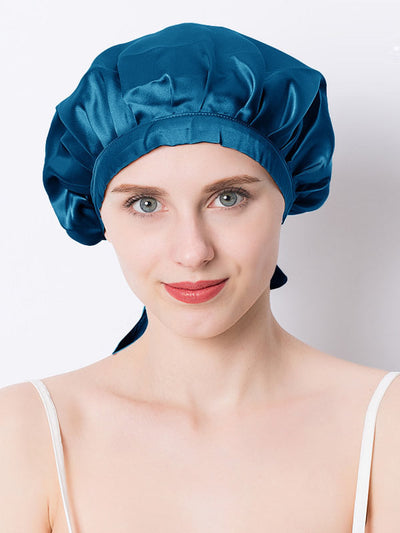 DreamWrap - Classic Silk Sleep Bonnet with Decorative Ribbons