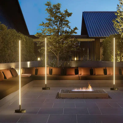 Modern Outdoor Solar Lights - Stylish Solar-Powered Garden Lamp with Wireless Charging