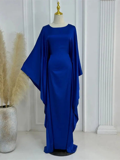 Long Sleeve Maxi Dress with Stylish Cloak Sleeves for Women