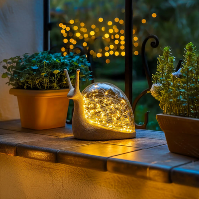 Enchanting Snail Outdoor Lamp - Weather Resistant Garden Lights for Magical Ambiance