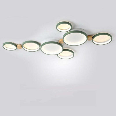 NimbusLuxe – Elegant White and Gray Ceiling Illumination