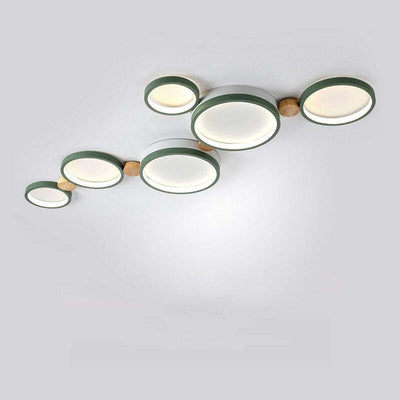 NimbusLuxe – Elegant White and Gray Ceiling Illumination