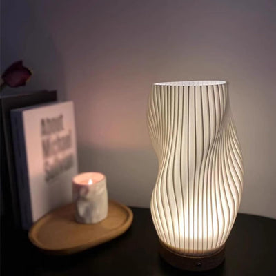 CalmGlow – Elegant Wave Table Lamp
