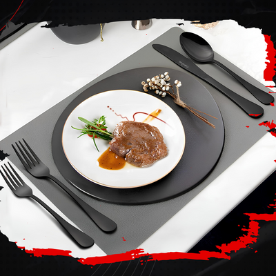 EclipseCutlery – Modern Black Stainless Steel Set