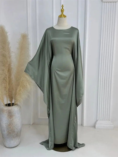 Long Sleeve Maxi Dress with Stylish Cloak Sleeves for Women