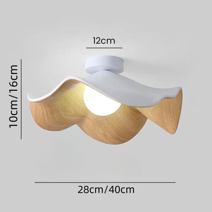 NordicPetal – Wooden Lotus Ceiling Fixture