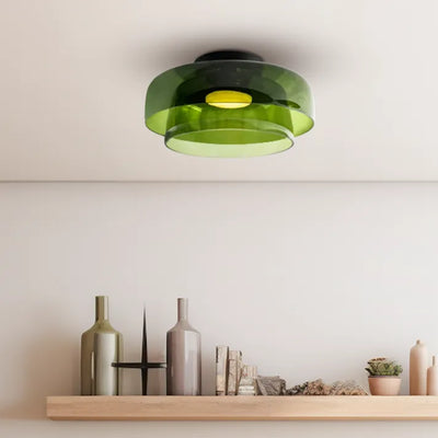 LuxeGleam - Classic Glass Ceiling Lamp