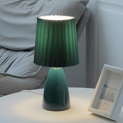 LumiPleat - Glass Base Dimmable Desk Lamp