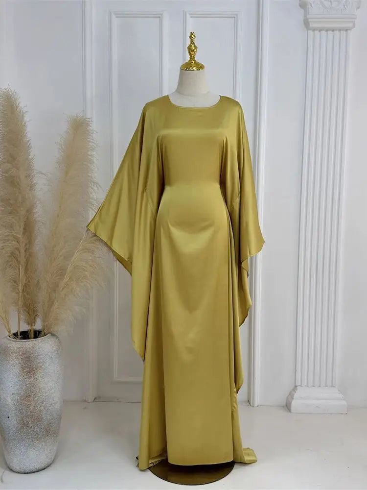 Long Sleeve Maxi Dress with Stylish Cloak Sleeves for Women