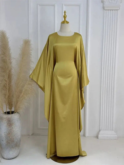 Long Sleeve Maxi Dress with Stylish Cloak Sleeves for Women