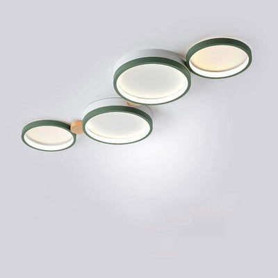 NimbusLuxe – Elegant White and Gray Ceiling Illumination