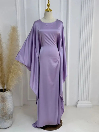 Long Sleeve Maxi Dress with Stylish Cloak Sleeves for Women