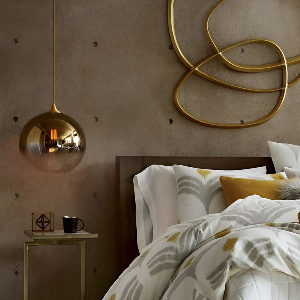 CrystalSphere - Elegant Glass Globe Ceiling Lamp