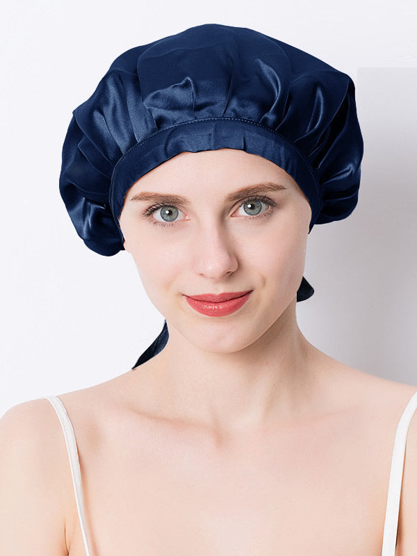 DreamWrap - Classic Silk Sleep Bonnet with Decorative Ribbons