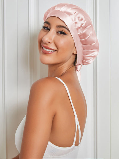 DreamWrap - Classic Silk Sleep Bonnet with Decorative Ribbons