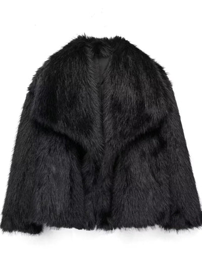 ArcticGrace - Luxurious and Eco-Friendly Faux Fur Jacket for Elegant Warmth