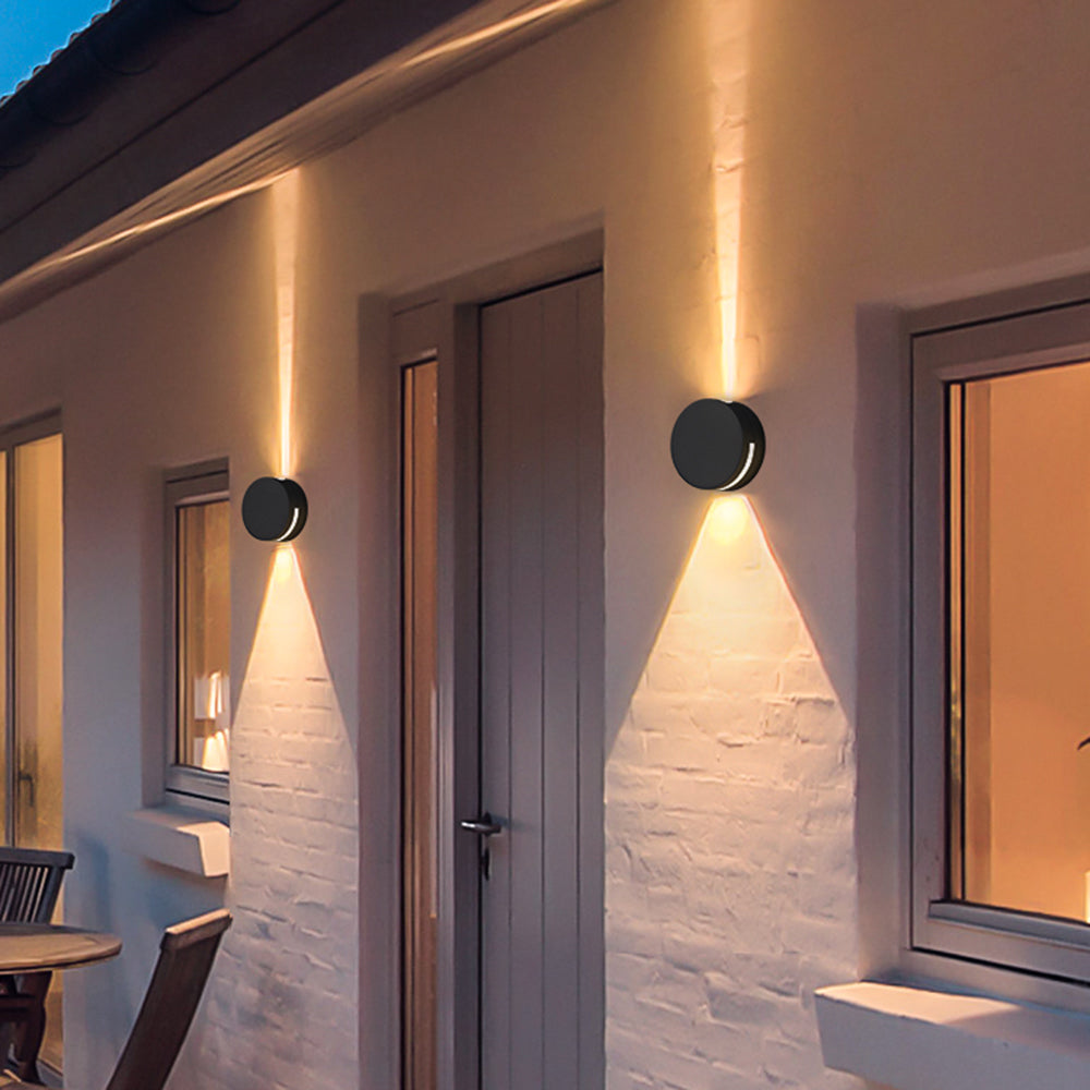 Elegant Round Glass Outdoor Wall Lamp - IP65 Waterproof Exterior Wall Lights