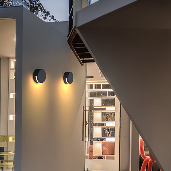 Elegant Round Glass Outdoor Wall Lamp - IP65 Waterproof Exterior Wall Lights
