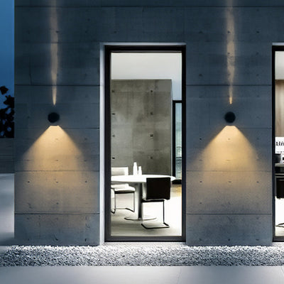 Elegant Round Glass Outdoor Wall Lamp - IP65 Waterproof Exterior Wall Lights