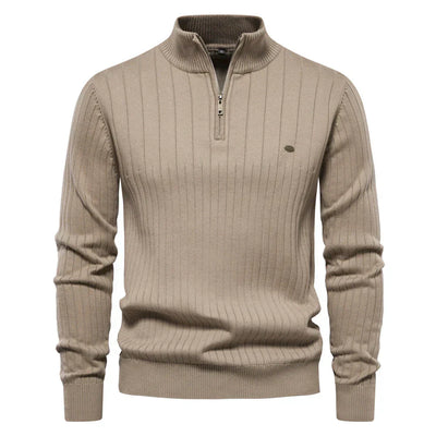 MetroWarm - Sophisticated Men's Zip Sweater for a Trendy Fall Look