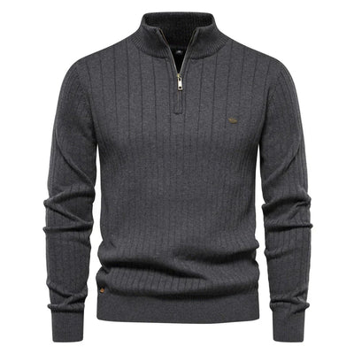 MetroWarm - Sophisticated Men's Zip Sweater for a Trendy Fall Look