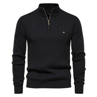 MetroWarm - Sophisticated Men's Zip Sweater for a Trendy Fall Look