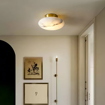 AlbaElegance – Ovale Wandlamp in Alabaster