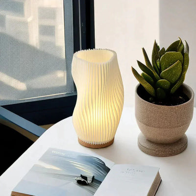 CalmGlow – Elegant Wave Table Lamp
