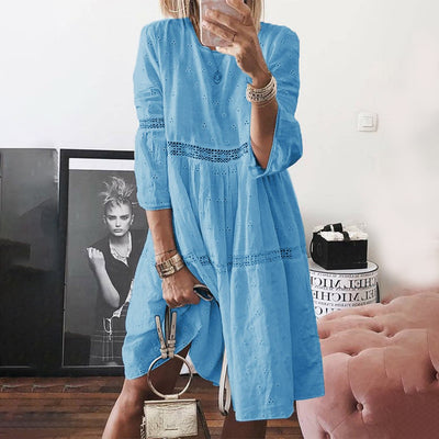 Elegant Lace Summer Dress for Women, Comfortable Casual Maxi Style