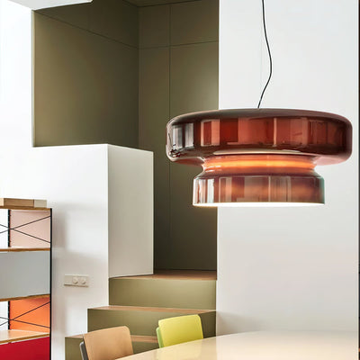 OpalBloom – Handcrafted Glass Hanging Lamp with a Touch of Sophistication