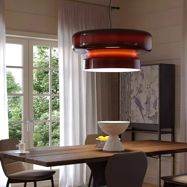 OpalBloom – Handcrafted Glass Hanging Lamp with a Touch of Sophistication