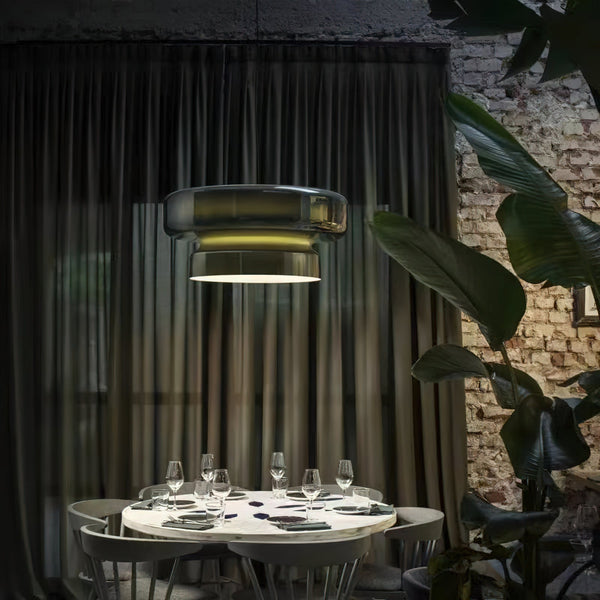OpalBloom – Handcrafted Glass Hanging Lamp with a Touch of Sophistication