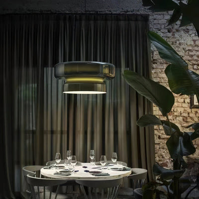 OpalBloom – Handcrafted Glass Hanging Lamp with a Touch of Sophistication