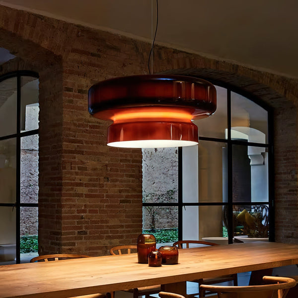 OpalBloom – Handcrafted Glass Hanging Lamp with a Touch of Sophistication