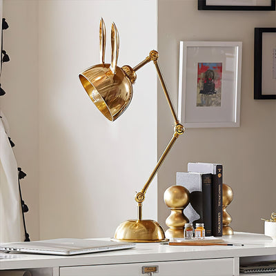 HareLuxe – Golden Rabbit Eared Table Lamp