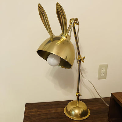 HareLuxe – Golden Rabbit Eared Table Lamp