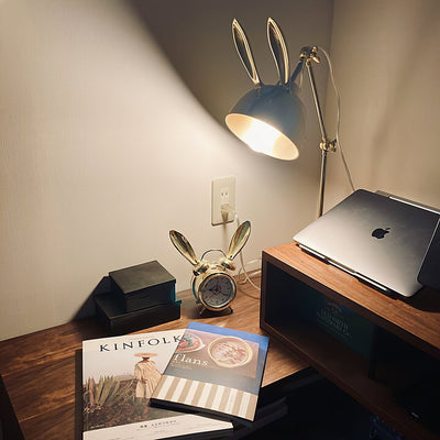 HareLuxe – Golden Rabbit Eared Table Lamp