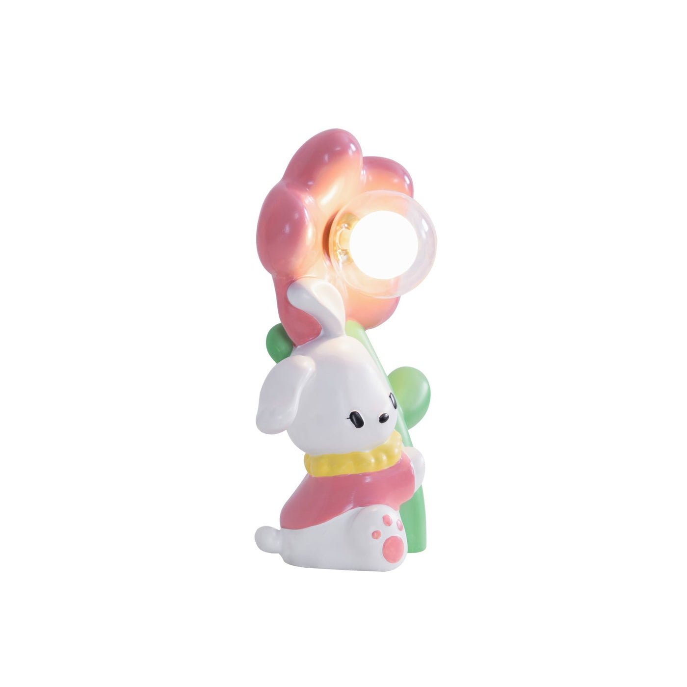 FloraBunny - Table Lamp with Sweet Rabbit and Delicate Flower Design