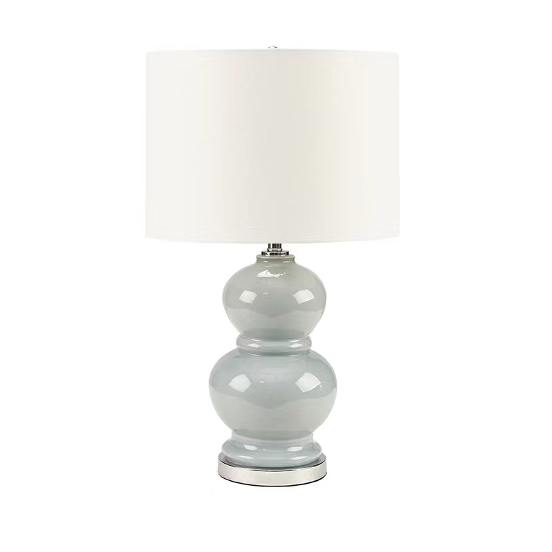 CeramicSphere - Table Lamp with Gourd-Inspired Shape and Cozy Radiance