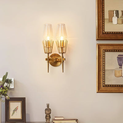 GoldGleam – Elegant Black and Gold Wall Lamp for a Luxe Look