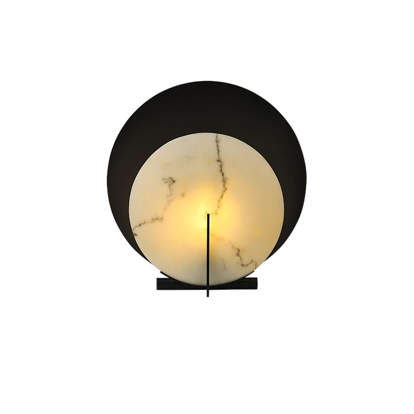 MoonLuxe – Elegant Alabaster Disk Lamp